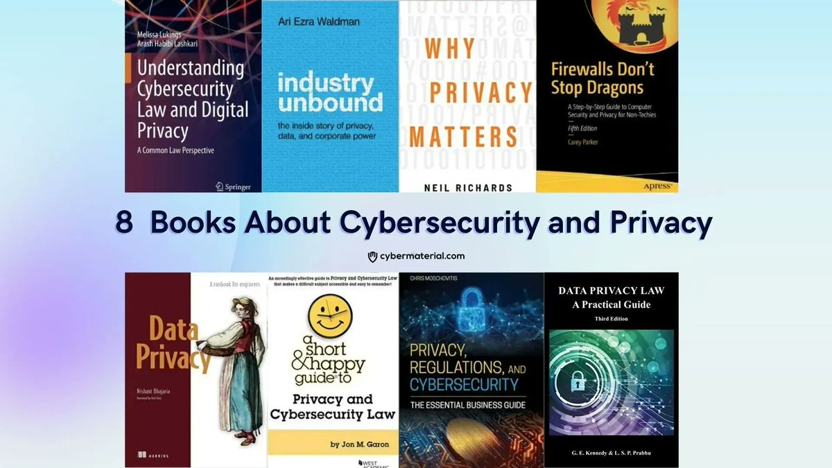 Cybermaterial_'s tweet photo. 🧵Thread 1/4
📚 Uncover 8 books about Cybersecurity and Privacy:
1) Understanding Cybersecurity Law and Digital Privacy -by @MelissaLukings @arashhlashkari
Get Book: https://t.co/ZRqPJncuqM
2) Industry Unbound -by @ariezrawaldman
Get Book: https://t.co/gJWudKBrpa
#cyberbook https://t.co/nFNy3bWF5i