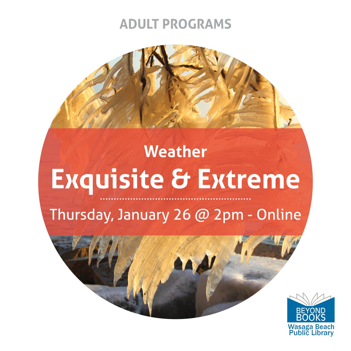 Join photographer, videographer and storm chaser David T. Chapman as we take a much deeper look into some of the most breathtaking Ontario weather.

Register via the 'Library Program Registration' link:
ow.ly/j3aU50MhsE6

#beyondbooks #wasagabeach #Canadianweather