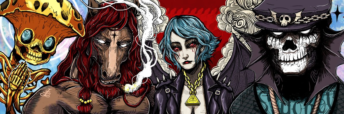 🧵 This week's Artist Spotlight for Aswang Tribe Collabs is Oyo (<a href="/justkillmenao/">Oyo🕹</a>) - a illustrator and tattoo artist from Philippines with an elaborate style that oozes both darkness and beauty 👁️