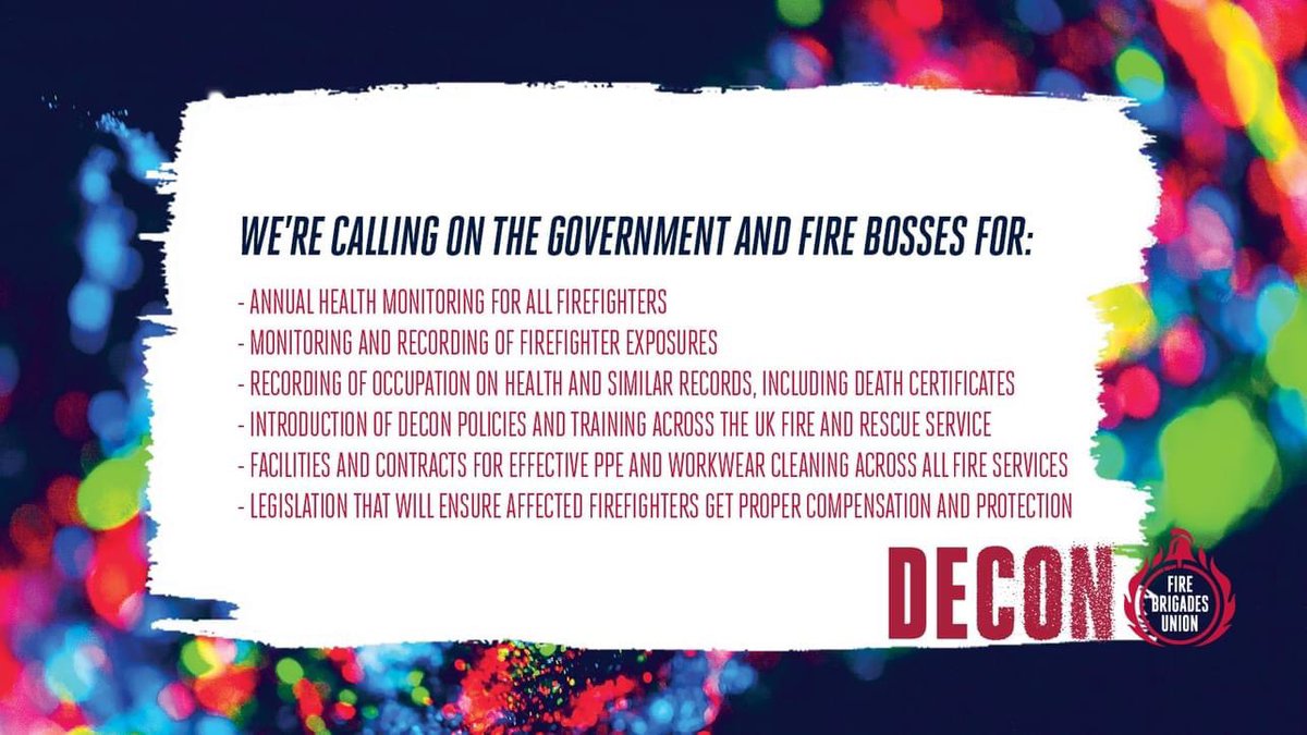 theredsnapper's tweet image. Key findings and calls to government to introduce greater measures to address risks to firefighters, from the @fbunational report, wouldn’t you think these things should already be in place for #Firefighters in the 21st Century! #Decon #CancerAwareness