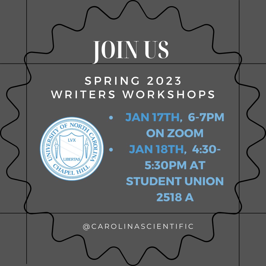 UNCSci's tweet image. zoom link to follow!