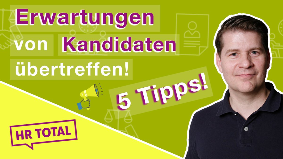 Candidate Experience: Erwartungen übertreffen - So geht's! Neu aus der Reihe #HR Total Tipps &amp; Tricks #candidateexperience #recruiting 
youtube.com/watch?v=wavv6W…
