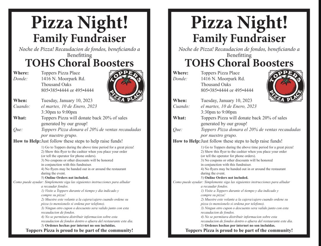 TOHS Choir tweet media