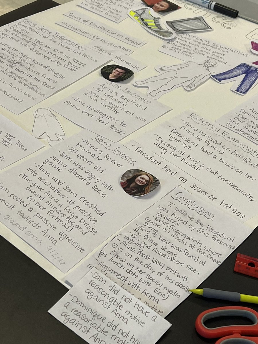 BrainyBio_Bunch's tweet photo. @WarhillHigh @PLTWorg Ss are working hard on their evidence boards for presentations next class. https://t.co/GaUy6QHeTW