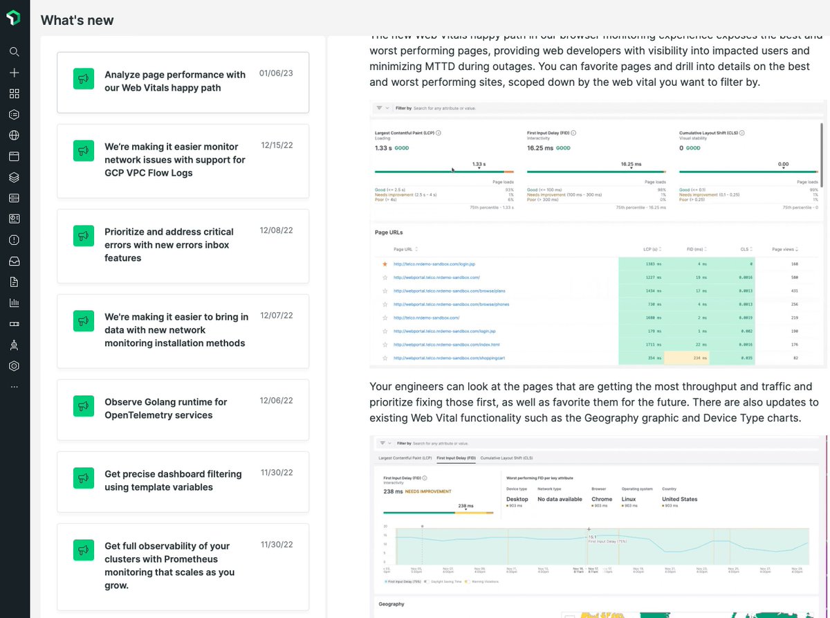 sweetlew's tweet photo. So awesome to see the constant stream of innovation in @newrelic. The product team is doing amazing work! Well done, @bstaples and team! NR Users, you should be checking https://t.co/nuQg4X3L0V regularly! https://t.co/SipUcrWfZ6