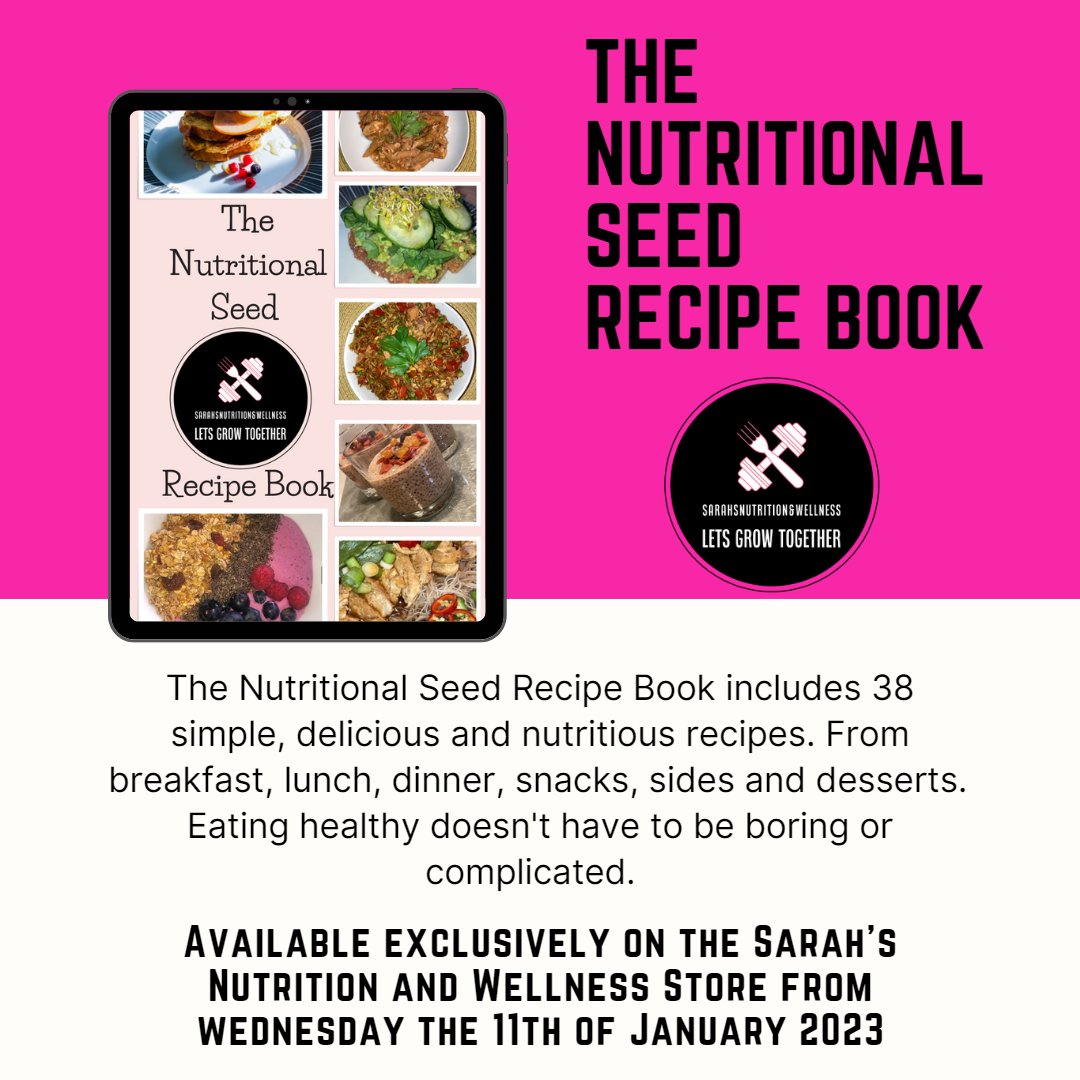 ✨The Nutritional Seed Recipe Book✨ 

 Recipe Book will be exclusively available on my website. 

sarahsnutritionandwellness.com 

#letsgrowtogether #nutritionalcoaching #recipebook #thenutritionalseedrecipebook #onlinerecipes #healthyeatingmadesimple #nutritiousmeals