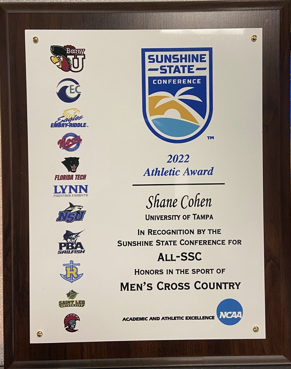 Congratulations 1st team cross country all conference award!  #notjustfastnowstrong2 <a href="/UTampaXC/">Tampa Cross Country & Track</a>
