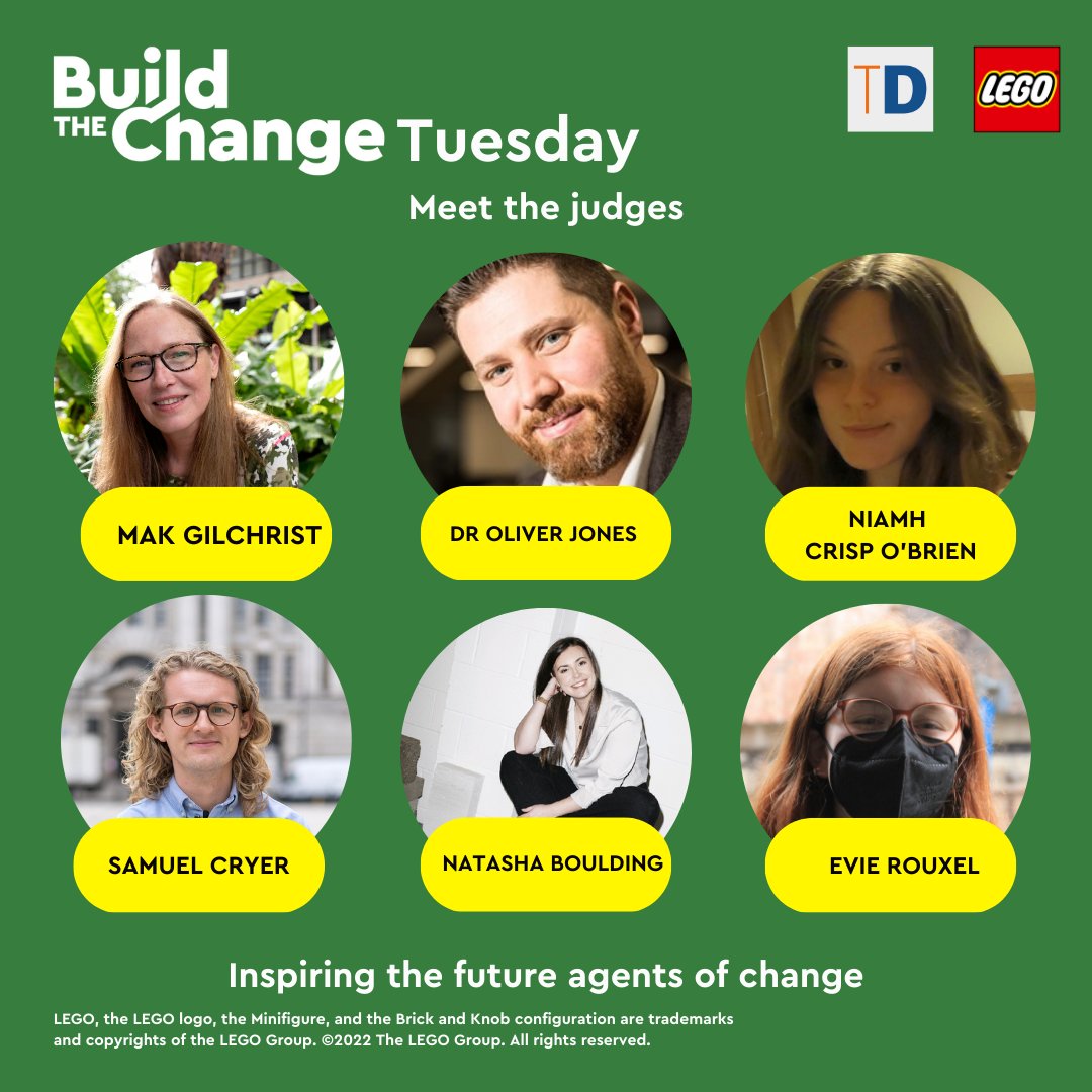 The Day - Find your voice (@thedaytweets) on Twitter photo MEET THE JUDGES judging our #LEGOBuildtheChange competition entries 👋 bit.ly/3gnF1Zp
@OliverGFJones
<a href="/natashaboulding/">Natasha Boulding</a>
<a href="/_ms_mak/">Mak Gilchrist ⧖⃝</a>
<a href="/SamCryer1/">Sam Cryer</a>
<a href="/evierouxel/">Evie 🐝</a>
<a href="/niamhco_/">niamh 🫶🏻</a>
Build the Change with your students and the <a href="/LEGO_Group/">LEGO</a>👉 bit.ly/3gnF1Zp MEET THE JUDGES judging our #LEGOBuildtheChange competition entries 👋 bit.ly/3gnF1Zp
@OliverGFJones
<a href="/natashaboulding/">Natasha Boulding</a>
<a href="/_ms_mak/">Mak Gilchrist ⧖⃝</a>
<a href="/SamCryer1/">Sam Cryer</a>
<a href="/evierouxel/">Evie 🐝</a>
<a href="/niamhco_/">niamh 🫶🏻</a>
Build the Change with your students and the <a href="/LEGO_Group/">LEGO</a>👉 bit.ly/3gnF1Zp