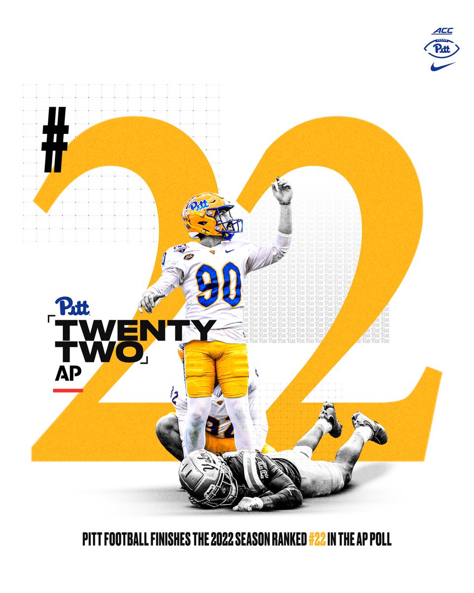 Pitt_FB's tweet image. I don’t know about you,
but we’re feeling 22.

Everything will be alright,
even though we beat them, too.

#H2P » @AP_Top25