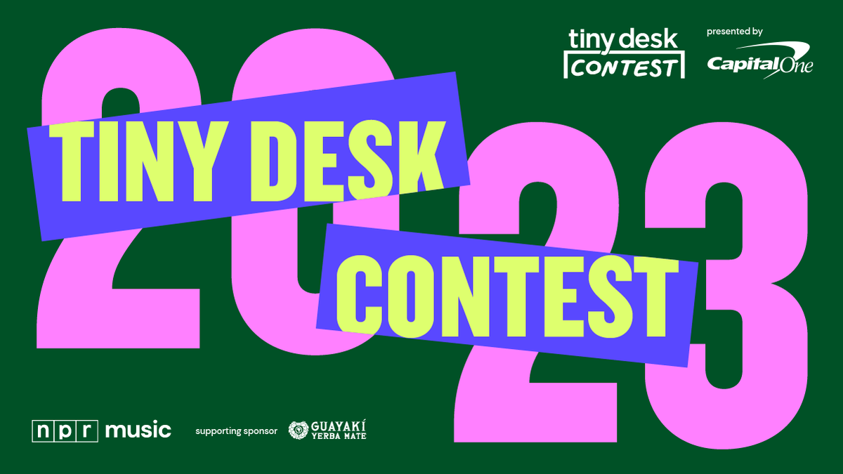 NPRextra's tweet photo. .@nprmusic's TINY DESK CONTEST IS BACK!

Unsigned artists: Beginning on Feb. 7, send us a video of you playing one song behind a desk of your choosing. If you win, you'll get to play your very own Tiny Desk concert and go on tour with NPR Music.

https://t.co/rWLuVxusn2 https://t.co/xl0xcPFxpE