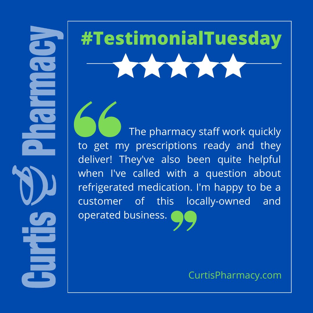#TestimonialTuesday We love hearing about the positive experiences our customers have had with our pharmacies. If you've had a great experience with us, we'd love to hear it!