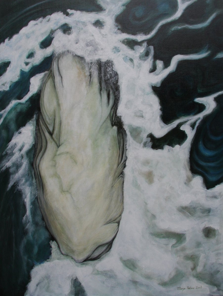 MarjoPotma's tweet photo. Schilderij uit de #Noorwegen serie. Acryl op linnen. #Water #Landschap #Painting https://t.co/C0fG2W0oCE