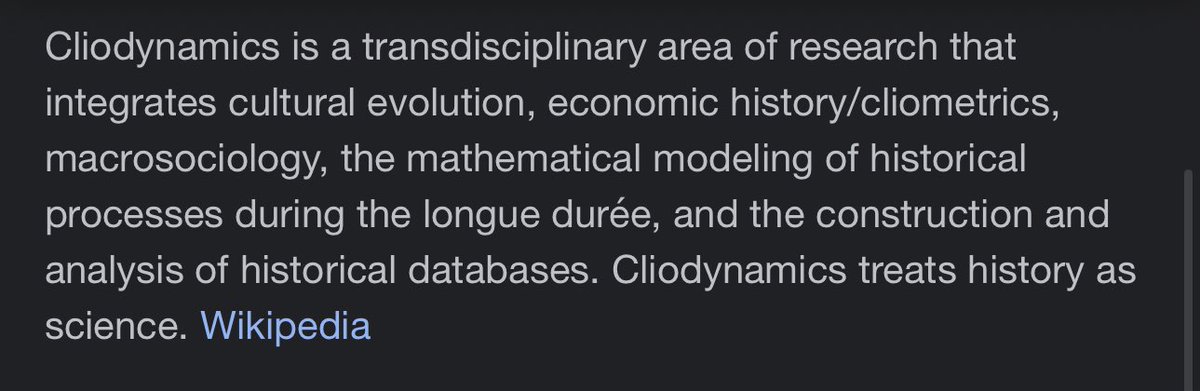 mgogel's tweet photo. Cliodynamics is the field I found that best represents what I do, differently, I do without numbers or data or the science, and I base on human behavior, emotions, and financial markets - the obscure, complex, and misunderstood “present” not just history and past #Cliodynamics https://t.co/gNUf4RDEVJ