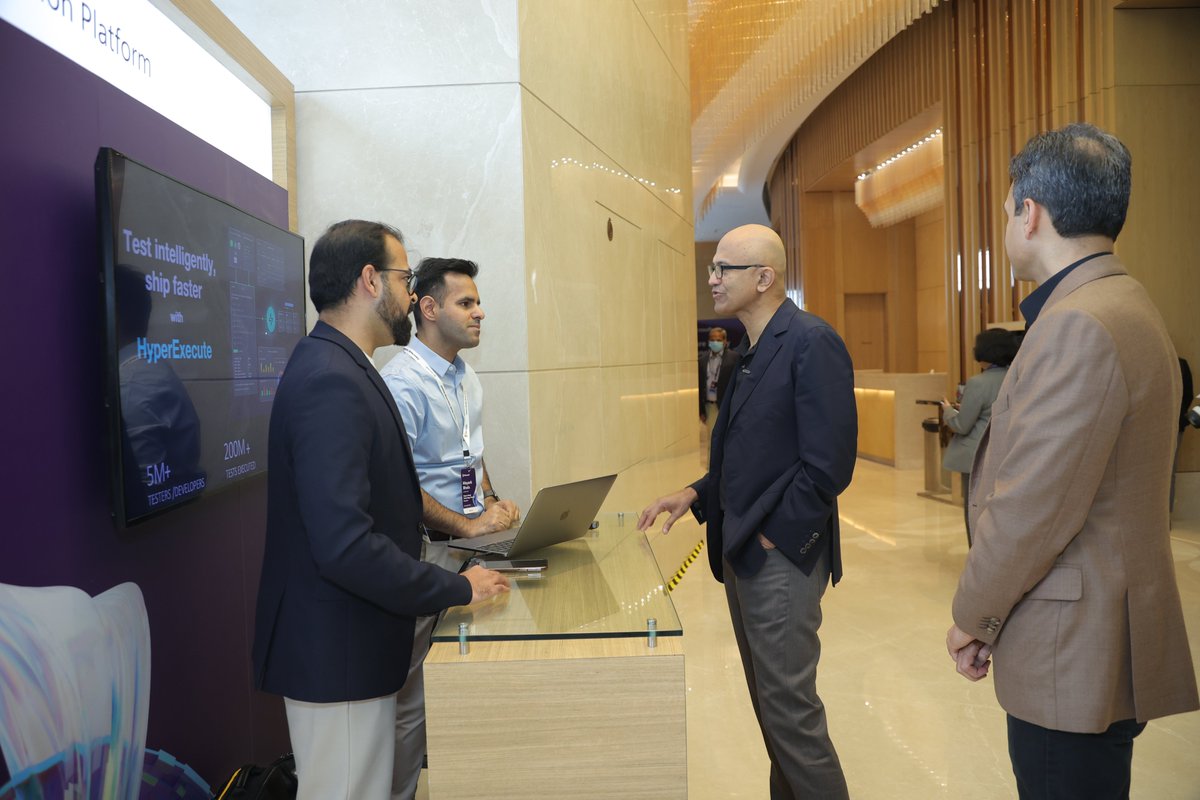 lambdatesting's tweet image. .@Mayankbhola, Co-Founder and Head of Product, LambdaTest, and @mohitjuneja87, VP, Strategic Partnerships and Business Development, LambdaTest, had the opportunity to demonstrate the LambdaTest platform to @satyanadella, Chairman & CEO, @Microsoft
(1/5)