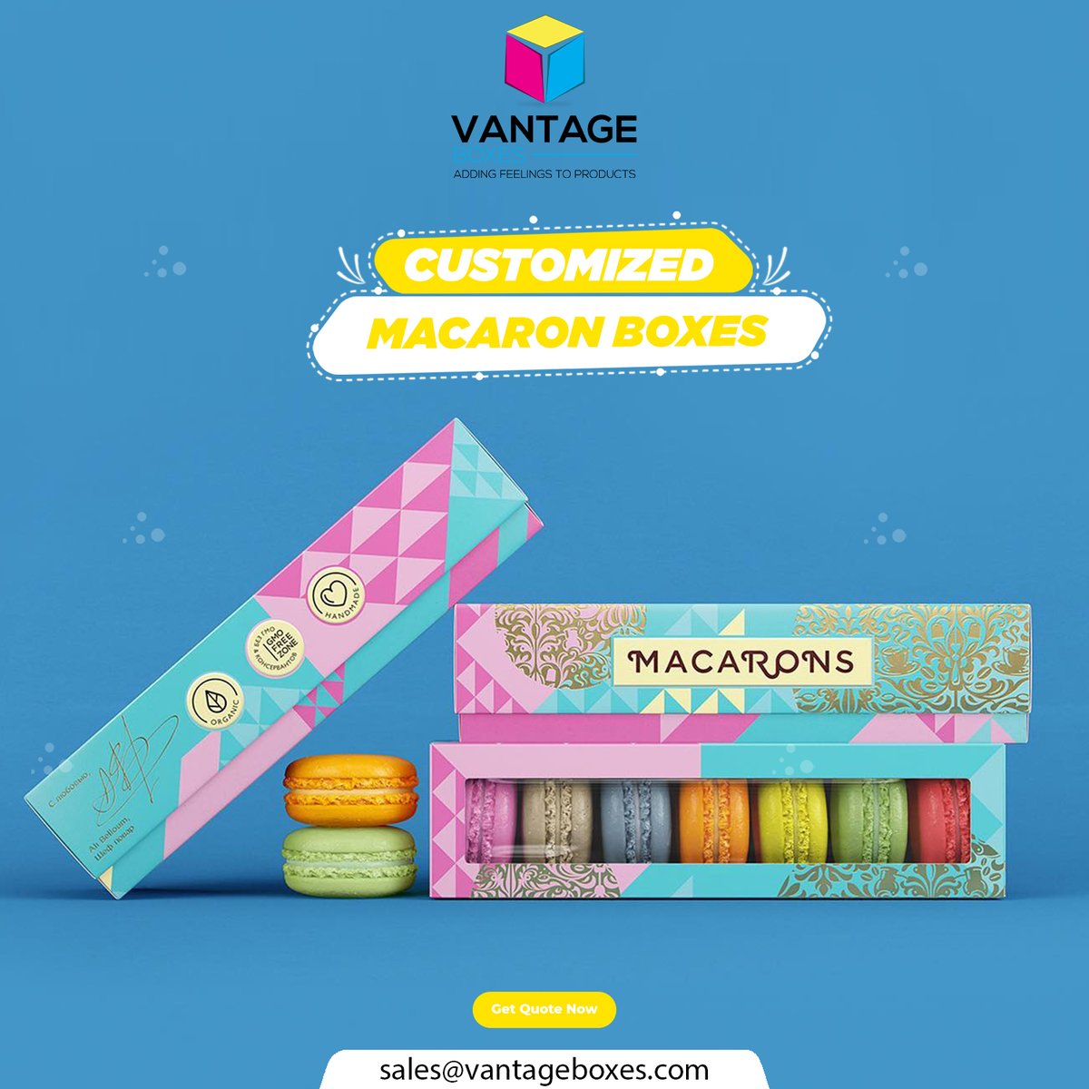 vantageboxes's tweet image. Custom 𝗠𝗮𝗰𝗮𝗿𝗼𝗻 𝗕𝗼𝘅𝗲𝘀 by 𝗩𝗮𝗻𝘁𝗮𝗴𝗲 𝗕𝗼𝘅𝗲𝘀!
Box Style: 𝗠𝗮𝗰𝗮𝗿𝗼𝗻 𝗕𝗼𝘅𝗲𝘀
Get a 𝗾𝘂𝗼𝘁𝗲 now! 👇
𝗙𝗿𝗲𝗲 Shipping 🚚
Call 📱: +1-347-416-6616
🛒 Shop Now: vantageboxes.com
#vantageboxes #macaronboxes #boxes #customboxes #packaging