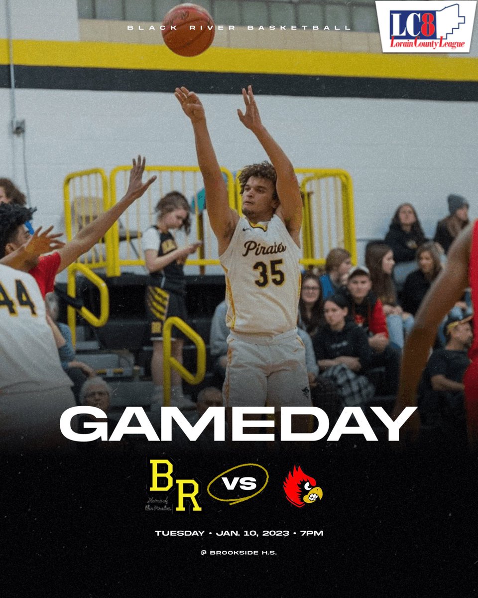 Game Day! Come out and support your Pirates as we take on the undefeated <a href="/Brookside_AD/">Brookside Athletics</a> in <a href="/LorainCounty8/">Lorain County League</a> action. JV 5:30 &amp; Varsity Tipoff 7pm <a href="/BRiverAthletics/">B.R. Athletics</a> 🏴‍☠️🏀🏴‍☠️🏀🏴‍☠️🏀
