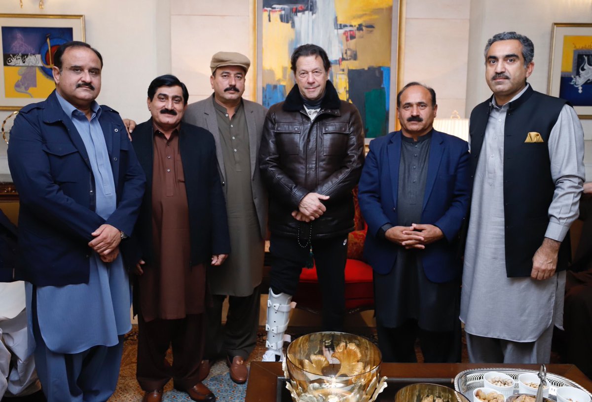 Muzzafargarh MPAs called on Chairman PTI <a href="/ImranKhanPTI/">Imran Khan</a> earlier today