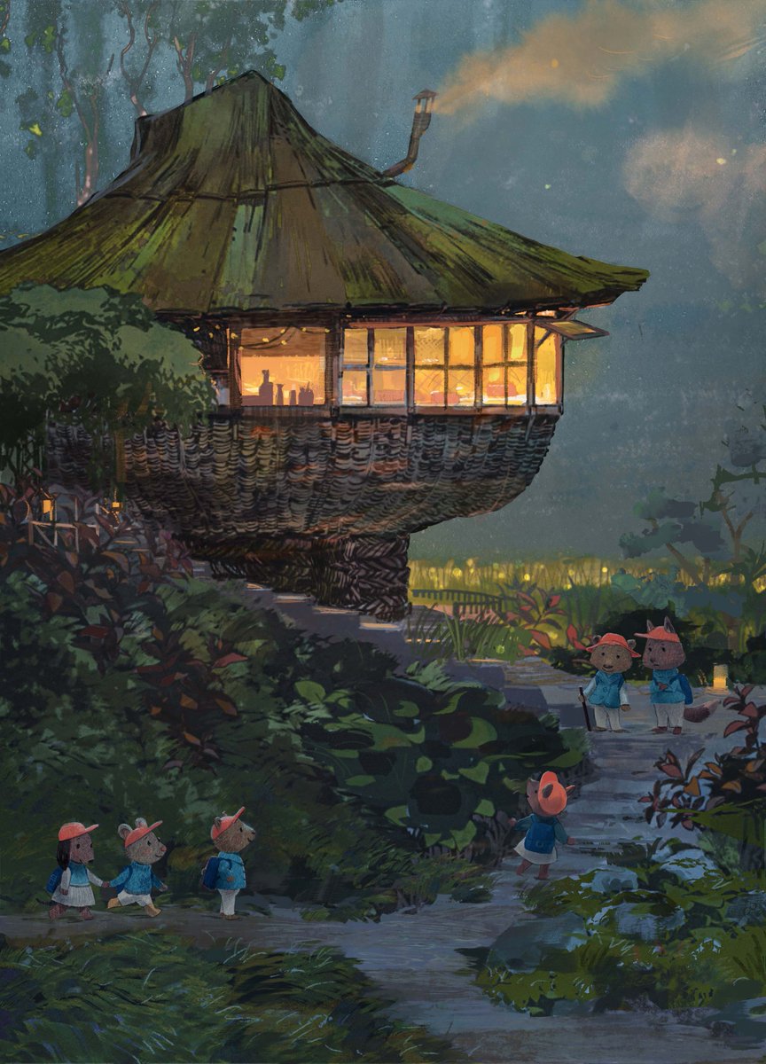 loweiamanda's tweet photo. #kidlitart #illustration #kidlit 
 Ah, we arrived just in time! https://t.co/bZ8sZfQs8c