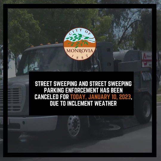 ⚠️ 01/10/2023 - Street Sweeping Notice ⚠️