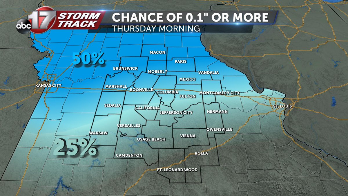 JohnRossWX's tweet photo. We've been well warmer than average as of late, and that trend looks to continue. Still, a hiccup in that trend will bring a chance at some accumulating snow, even if it is just a dusting! #ABC17 https://t.co/CzmqcY0CUh