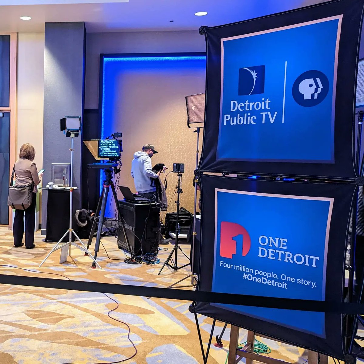 OneDetroit_PBS's tweet photo. What does the future hold for downtown Detroit?
We're at the @DetroitChamber's 2023 #DetroitPolicyConference to find out what key leaders from across the state think.
Stay with us - we'll have updates from the conference throughout the day today. https://t.co/x8z2EZTGtv