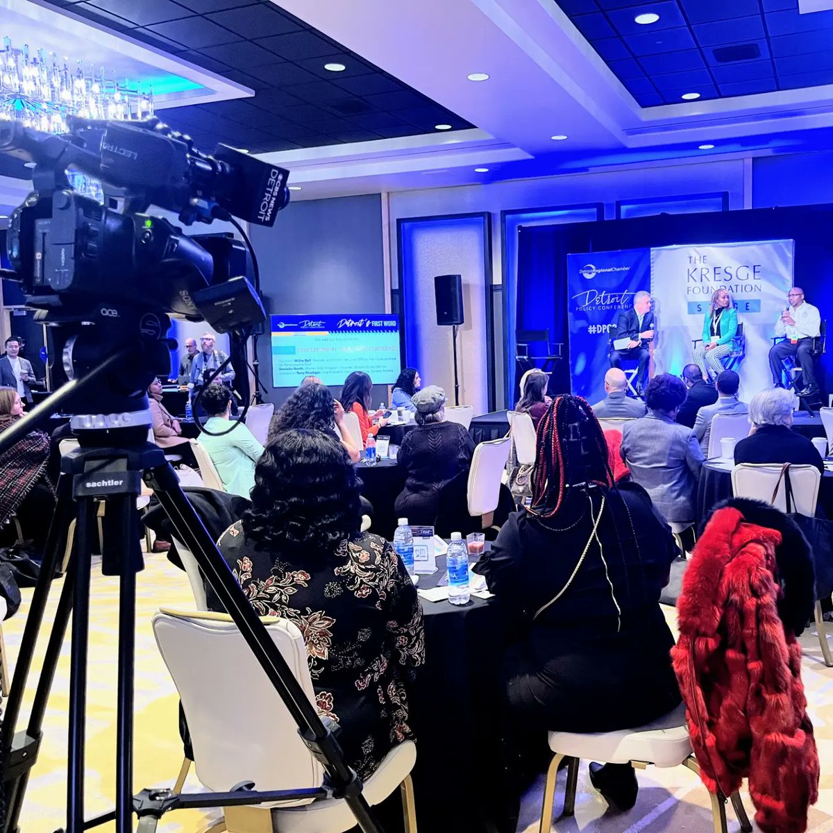 OneDetroit_PBS's tweet photo. What does the future hold for downtown Detroit?
We're at the @DetroitChamber's 2023 #DetroitPolicyConference to find out what key leaders from across the state think.
Stay with us - we'll have updates from the conference throughout the day today. https://t.co/x8z2EZTGtv
