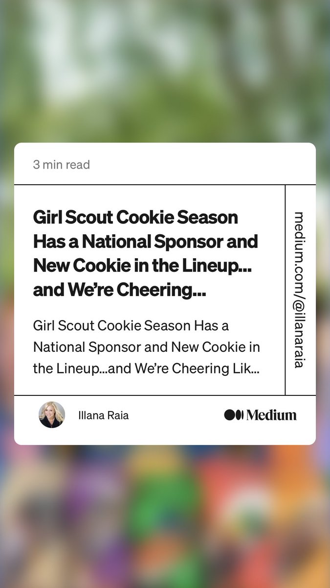 BIG DAY!! ⁦@girlscouts cookie season starts today and we are here for it!! 👉 “Girl Scout Cookie Season Has a National Sponsor and New Cookie in the Lineup…and We’re Cheering…” by Illana Raia link.medium.com/3cb2My5Gtwb #girlscoutcookies #girlscouts #GSUSA #financialliteracy