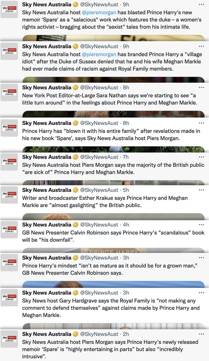 Are we thinking that Sky are just a tad bit obsessed about Harry & Meghan... How many tweets in 7 hrs?
#RupertMurdochRoyalCommission
#royals #harry