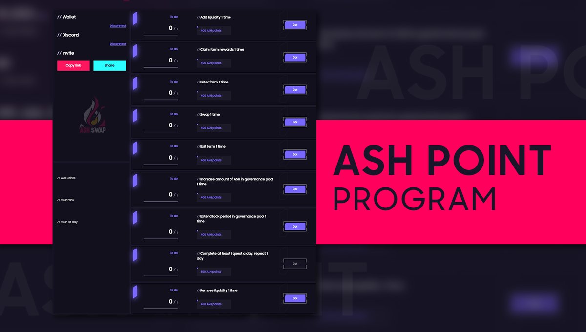 JiRaYa_OG's tweet photo. 🪂 Airdrop Strategy n°0x...🪂

Projet : @ash_swap
Statut du #Airdrop : Confirmé 
Tâches : Le "ASH Point Program" 
Réseau : #ElrondNetwork (Devnet) 

Nous allons participer au programme mis en place par AshSwap, DEX basé sur #MultiversX

Le Airdrop à déjà été annoncé ✅️

1/10 https://t.co/hFvfQhAUxA