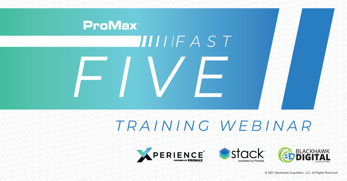 ProMaxUnlimited's tweet photo. Our monthly Fast Five training webinar is Wednesday at 10am CST- sign up now to learn about 5 features in Stack AND a chance to win $50!

Register here: https://t.co/ZVWGAuMSKo

Or visit our blog for more details: https://t.co/5hbOwL9OsO https://t.co/vJyf587GcG