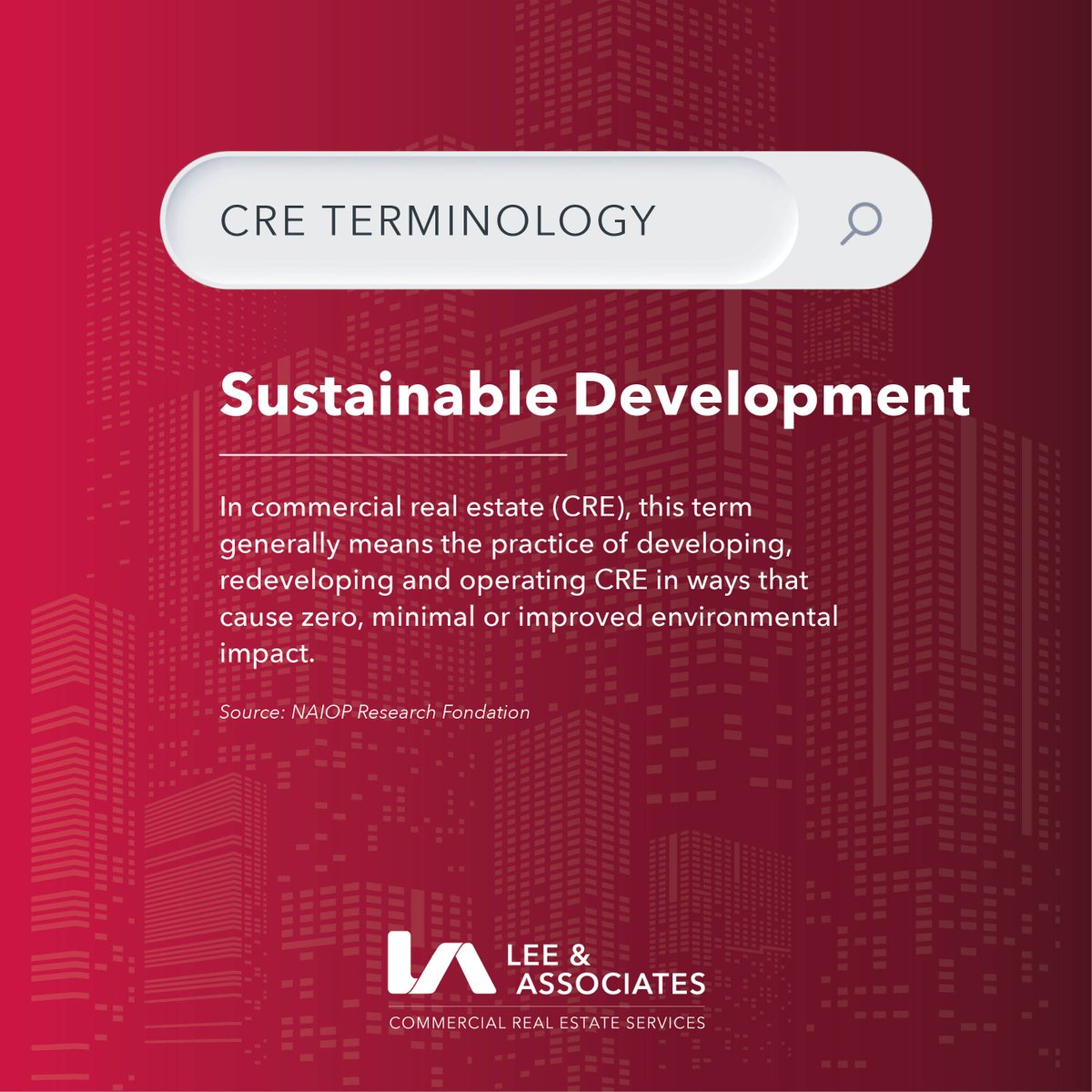 _LeeDenver's tweet photo. 📓 Terminology Tuesday #LeeDenver #LeeAssociates #CRE #ColoradoRealEstate #CommercialRealEstate #Denver #CRETermsExplained #SustainableDevelopment https://t.co/z2Njoea0DY