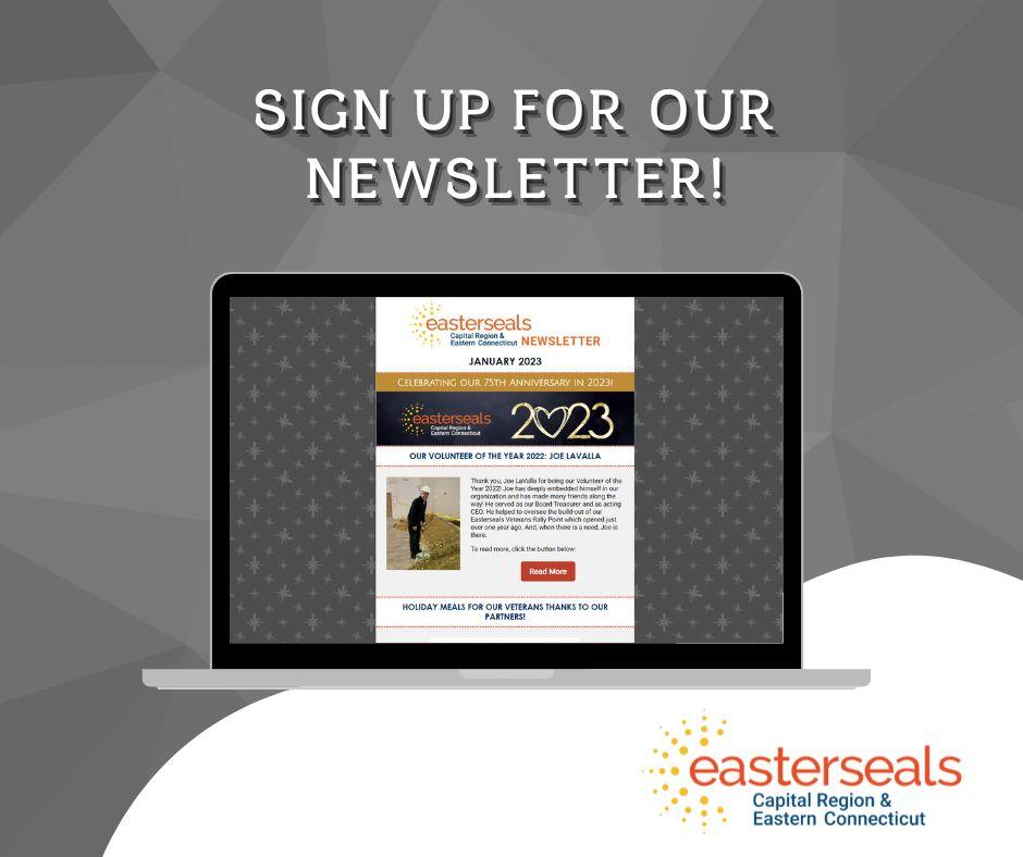 Did you know? Our monthly email newsletter shares exciting updates on what's going on across our programs and services here at Easterseals! To sign up to receive our newsletter in your inbox every month, go to conta.cc/38grEpM