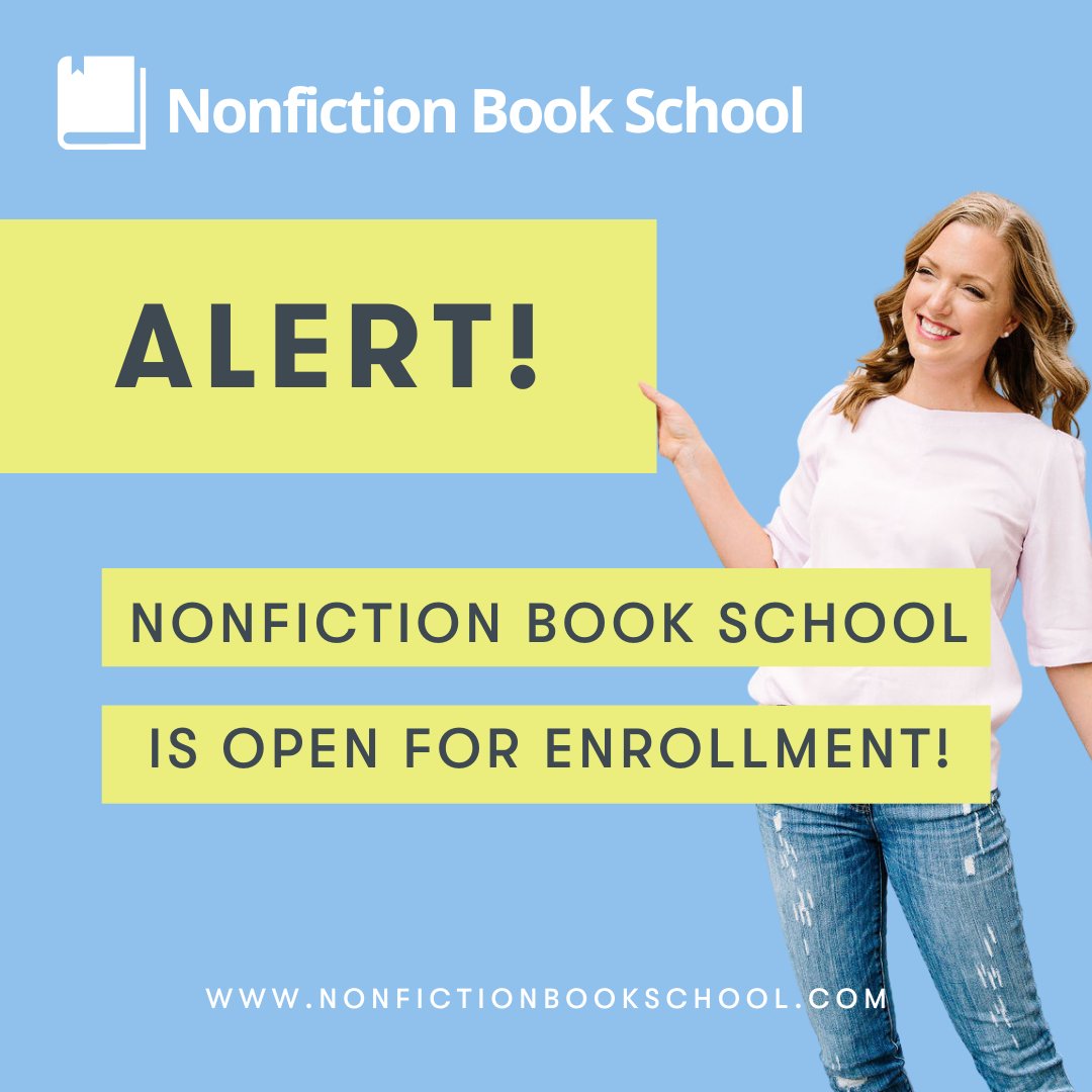 * * *Exciting announcement!* * *

Enrollment for #NonfictionBookSchool is OFFICIALLY OPEN!

Let’s achieve your dream of authorhood—together. Comment “Author” below to get more information or enroll at nonfictionbookschool.com/live.

#writing #training #nonfictionbookschool