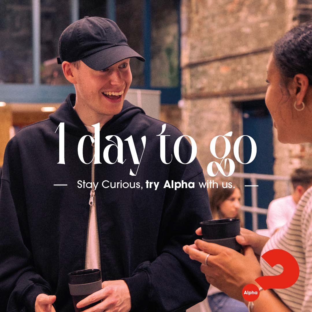 Alpha starts tomorrow evening, 11 January, at 7:30pm

Make space to explore Christian faith in a welcoming and relaxed environment.

We would love for you to join us kchw.co.uk/alpha