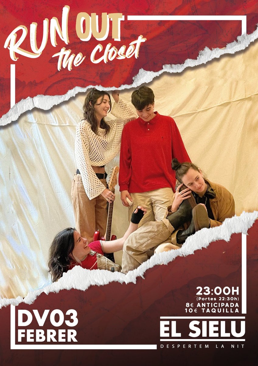 Arriba el plat fort!!!! Divendres 3 de febrer estrenem a casa l’EP per primer cop en directe!!! 
Ens trobem al Sielu a les 23h!! (obertura de portes a les 22:30h)
Us hi esperem a totxs! 🫶