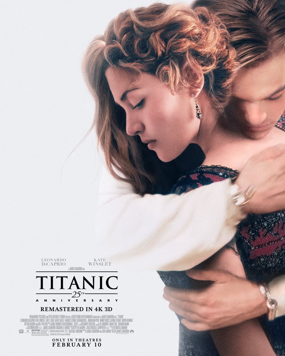 slashfilm's tweet photo. #Titanic is returning (no, not the actual ship). James Cameron's epic comes to theaters in 4K 3D on February 10. https://t.co/KRy3FX3lgC
