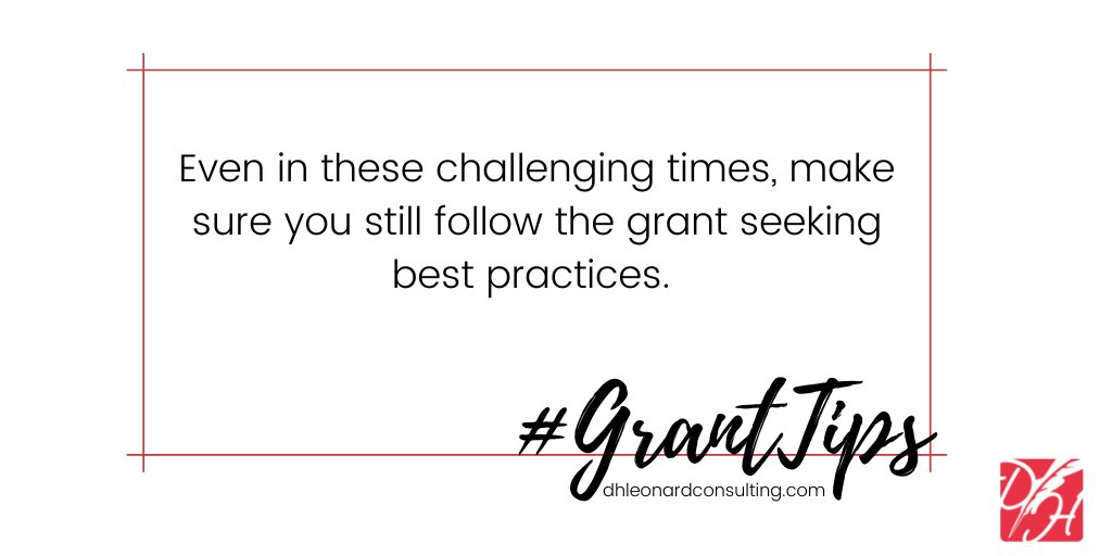 What do you think is the first of the best practices that often gets set to the side when things get busy? Relationships. Don't do it. Don't skip ANY of the best practices if you want a successful and sustainable grant seeking process. #GrantTips #GrantWriting