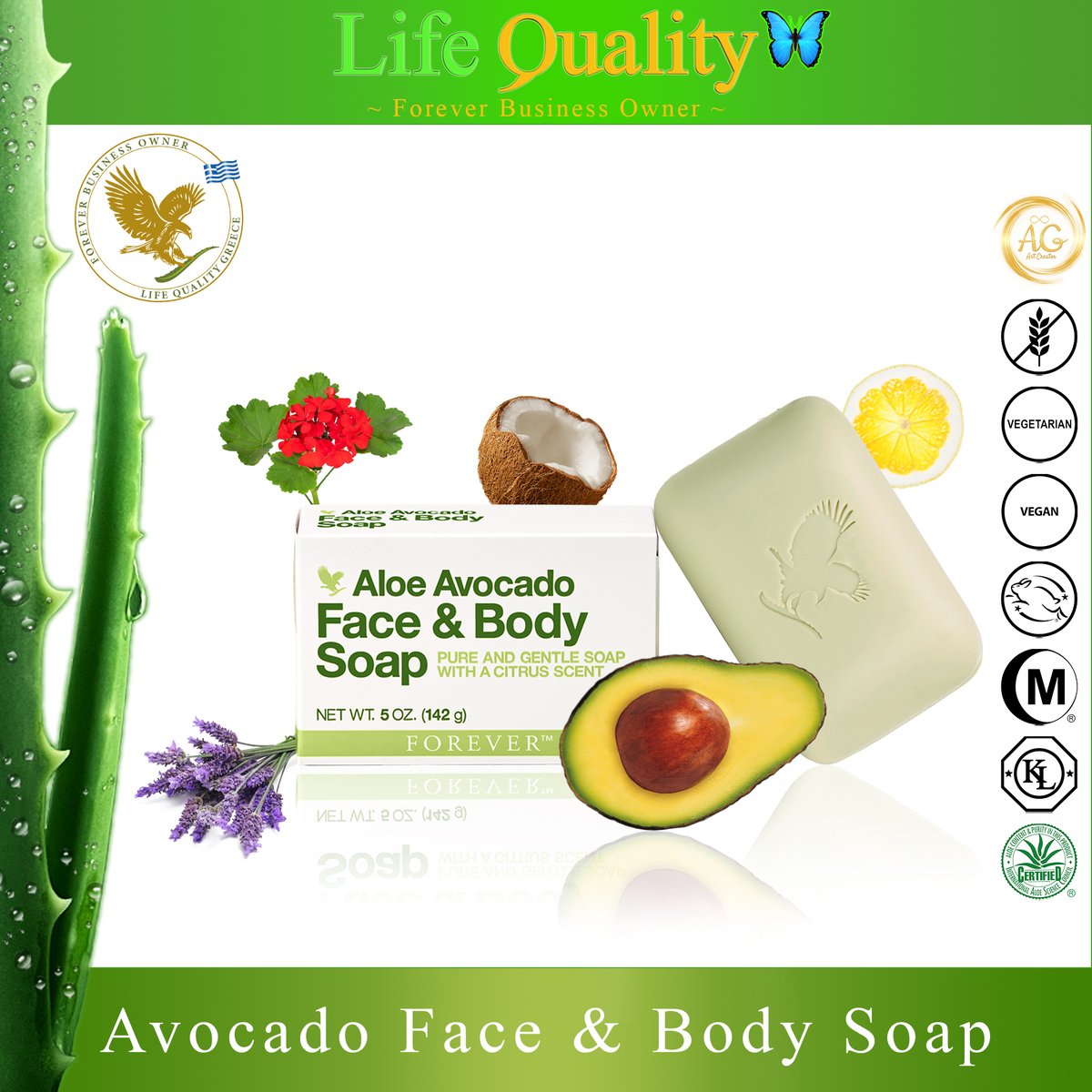 LifeQualityShop's tweet photo. 🧼 Avocado Face &amp; Body Soap 🥑
🆔 Κωδικός: 284

🛍 Αγορά Τώρα:
🔗 https://t.co/TCmKM0mKKd

🖌️ Created by @AGArtCreator &amp; @AGArtCreators 

#AvocadoFaceBodySoap #Aloe #StabilizedAloeVeraGel #LifeQuality #ForeverLiving #GlutenFree #Vegan #Vegetarian #CrueltyFree #IASC #Kosher #Halal https://t.co/jPVXWl8Uv0