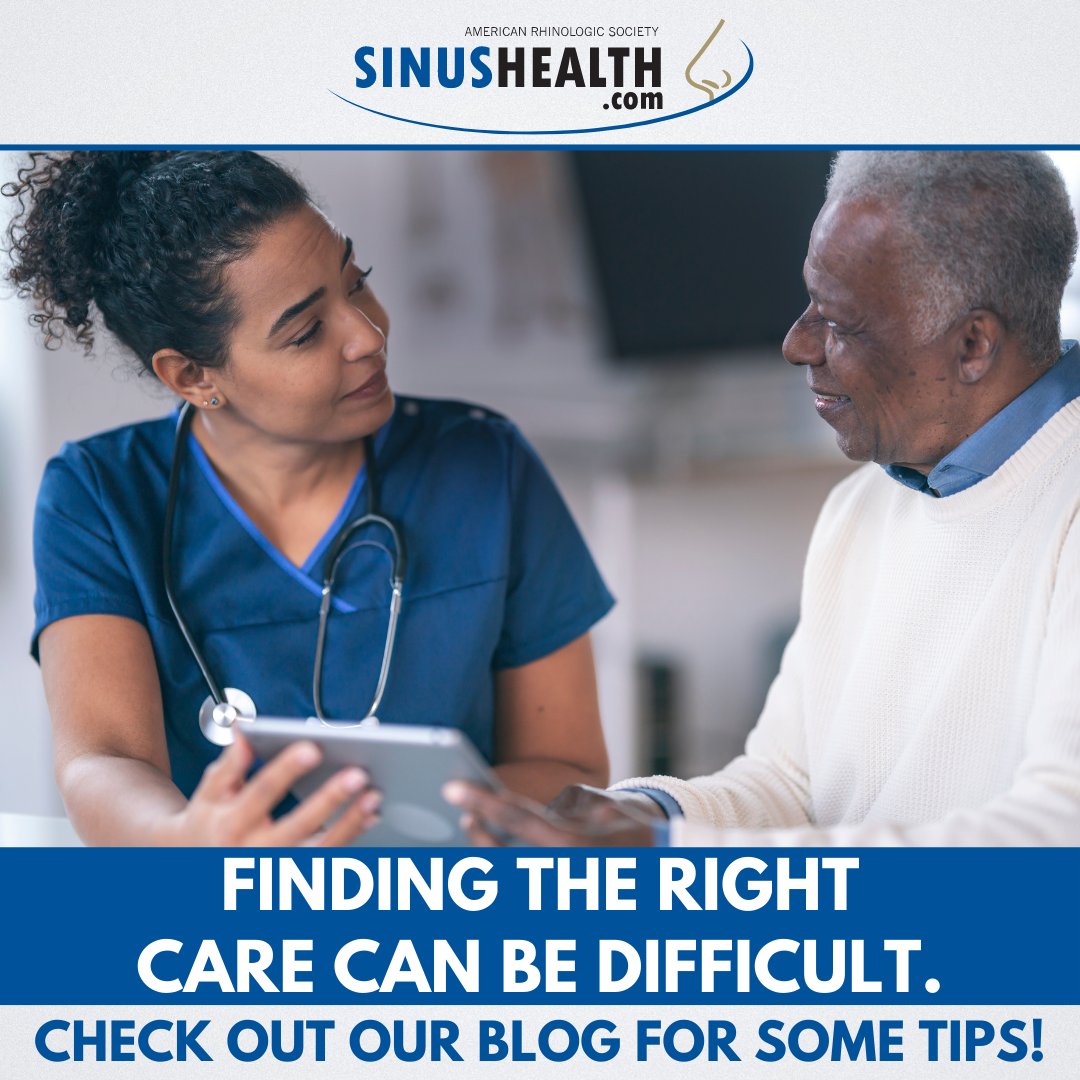 Finding the right sinus surgeon can be a difficult journey. From referrals to insurance, find out everything you need to consider before settling on your surgeon by reading the blog below!  1l.ink/Q5VJKRD
<a href="/AmRhinoSociety/">American Rhinologic Society</a> (TW) @AmericanRhinologicSociety (FB)
