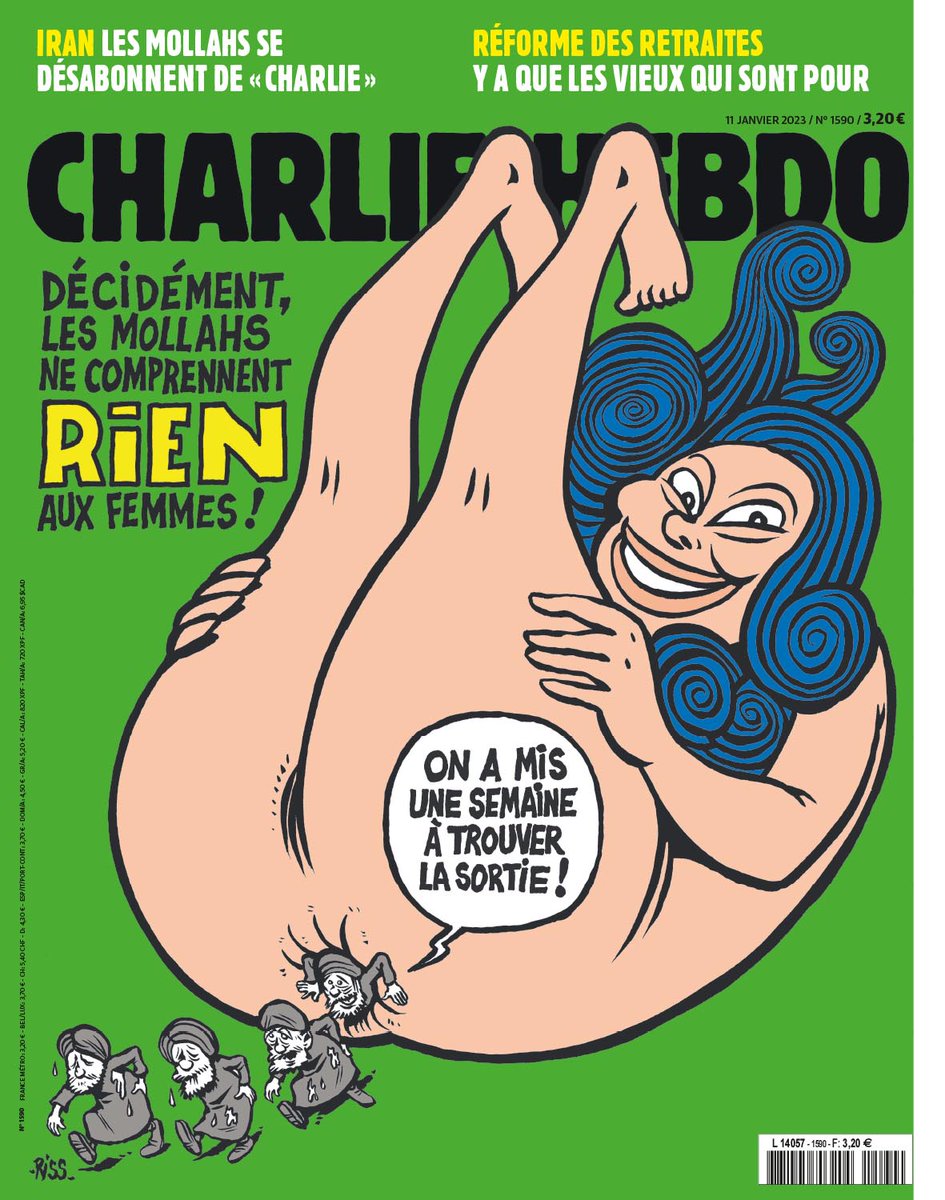 Les mollahs ont mis une semaine à trouver la sortie ! 

Retrouvez : 

👉 Les mollahs, caricaturistes malgré eux
👉 Zoom sur la détérioration des métiers du son
👉 Enquête sur les implants Essure, un désastre sanitaire national

En vente mercredi !