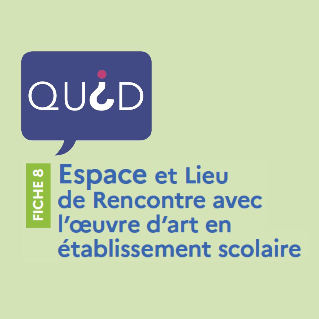 La Fiche #8 de la collection #QUID est disponible sur le site #Archiclasse. Elle décrit un E-LRO (Espace-Lieu de rencontre avec l’œuvre d’art), un espace pédagogique privilégié permettant des rendez-vous authentiques et variés avec des œuvres d’art➡️archiclasse.education.fr/QUID-8-Espace-…