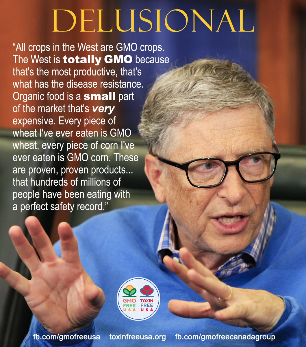 Is Bill lying or is he delusional? 
Either way, Bill should not be allowed to have any influence over the world’s agriculture and food systems...🧵