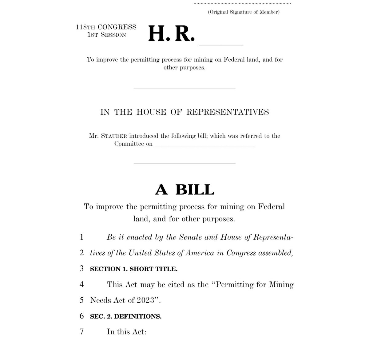 dukeduluth's tweet photo. Hey look......@RepPeteStauber has introduced a piece of legislation....to open mining on federal lands.
Here's the legislation: 
@DuluthWater @FriendsBWCAW @FBW_Action @MCEA1974 @MEPartnership @JenMcEwenMN 
https://t.co/PGODfMGqoi https://t.co/ninn8CLdN9