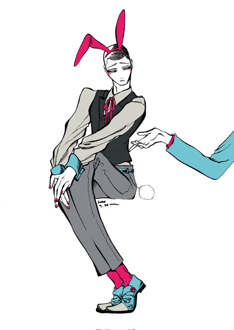 前の絵ですうさぎ 