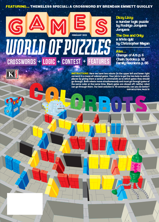 raymondpsimon's tweet photo. Are you a puzzle lover looking for a new challenge? In the February issue of @theGamesMag, longtime contributor @AParrPuzzles introduces “Wolves &amp; Sheep,” a Japanese logic puzzle that’s similar to “Slitherlink.” Get a copy and see if you can solve them! https://t.co/jxaB5vgVGD