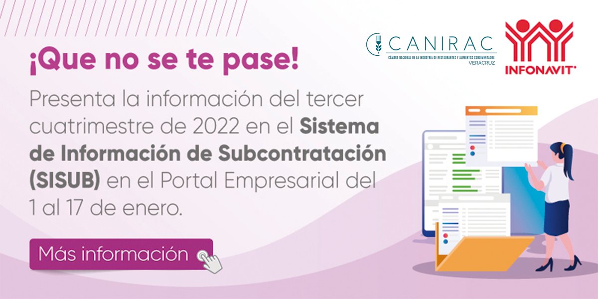 Presenta tu información del tercer cuatrimestre 2022.
¡Que no se te pase!.
SISUB – bit.ly/3G9hjZo