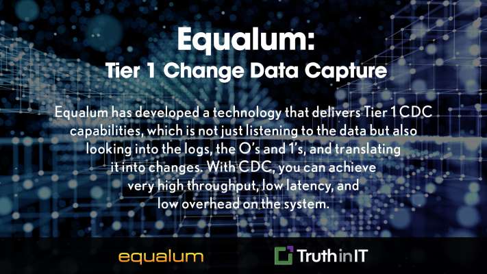 TruthinIT's tweet image. Getting real-time #DataStreaming is becoming a reality with Tier 1 CDC solutions that not only listen, but look into #DataLogs and translate into changes. Learn how @Equalum&apos;s CDC technology works with Guy Eilon, CEO of Equalum &amp;amp;  @smworldbigdata -&amp;gt; http://truthin.it/equalumCDC