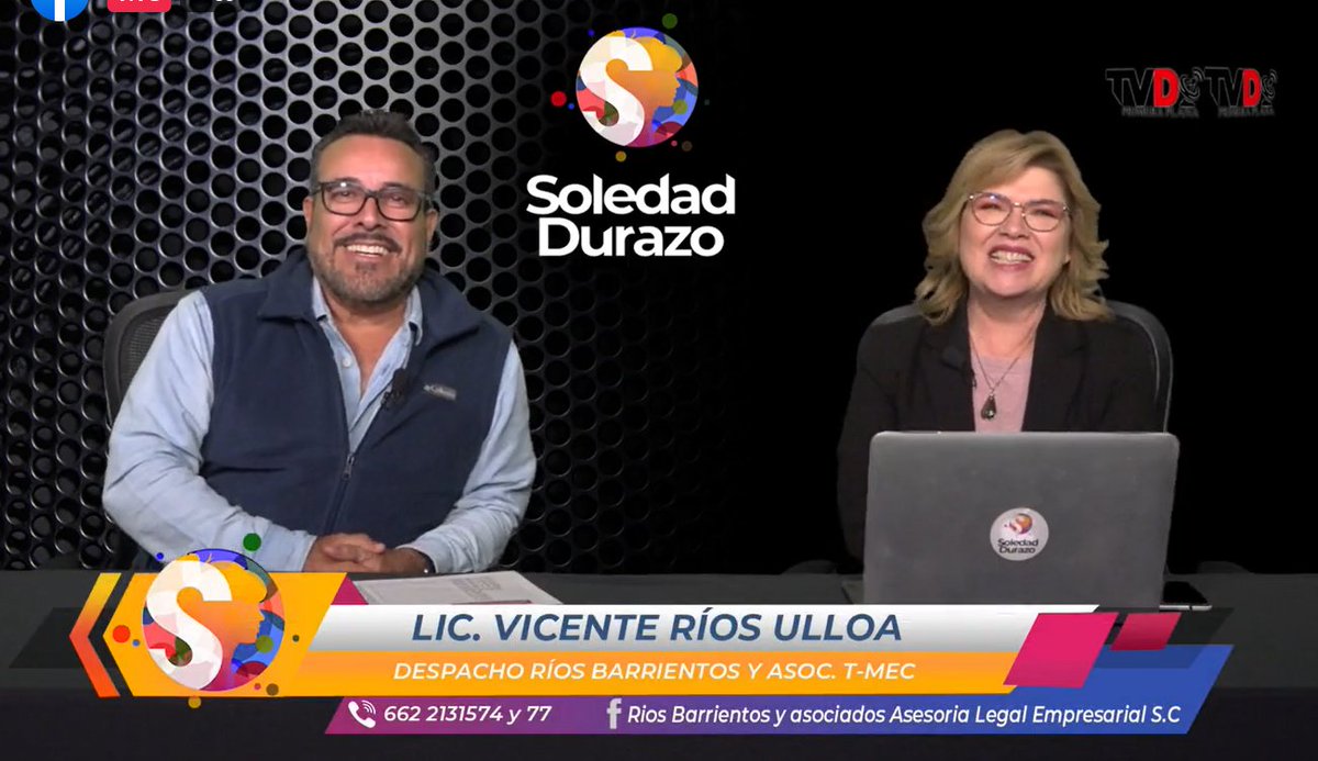 SoledadDurazo's tweet photo. ⚖️ El Lic. Vicente Ríos (@vrios69) de Ríos Barrientos &amp; Asociados le dirá las modificaciones que se hicieron a las vacaciones dignas.

https://t.co/Gmw4fXJ1Wt https://t.co/w0F9iRgBpu