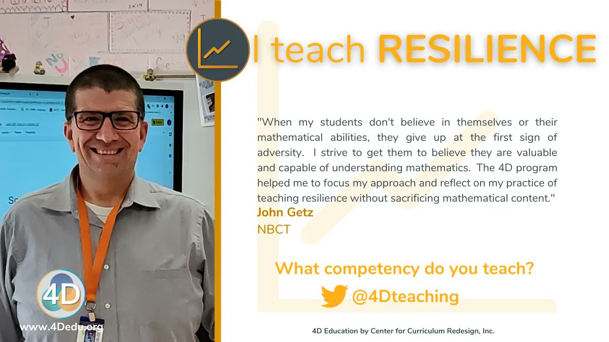 4D Education (@4ded4ai) on Twitter photo John Getz, Math teacher <a href="/BunnellBulldogs/">Bunnell Bulldogs</a>, teaches #Resilience through his Math courses. His students learn to power through challenges in learning Math skills. #4Dedu <a href="/CurrRedesign/">Center for Curriculum Redesign</a> John Getz, Math teacher <a href="/BunnellBulldogs/">Bunnell Bulldogs</a>, teaches #Resilience through his Math courses. His students learn to power through challenges in learning Math skills. #4Dedu <a href="/CurrRedesign/">Center for Curriculum Redesign</a>