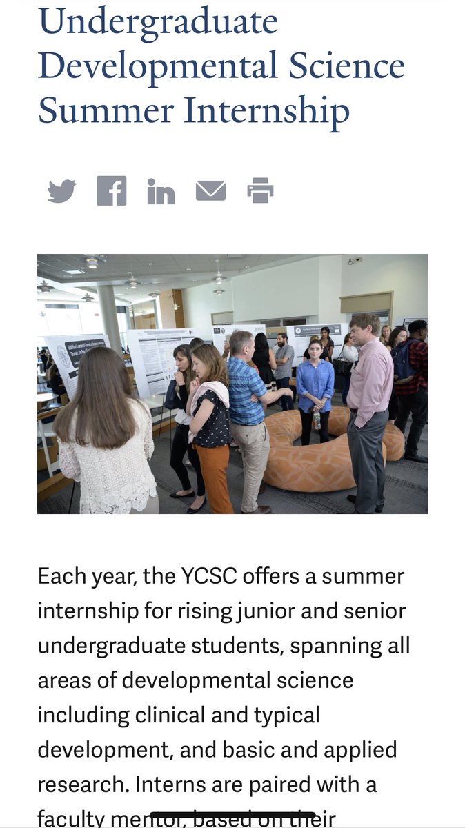 📣Join us in New Haven this summer! Applications for the <a href="/YaleCSC/">Yale Child Study Center</a> Developmental #Science Summer Internship are open until Jan 31! A great opportunity for rising junior/senior undergrads—those from #HBCUs &amp; other #MSIs are particularly encouraged to apply: medicine.yale.edu/childstudy/edu…